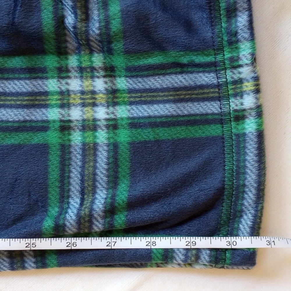 NWT 2PC Sleep Chic Plaid Pajama Pants Socks S Bottoms Blue Green JC Penney - Picture 10 of 10